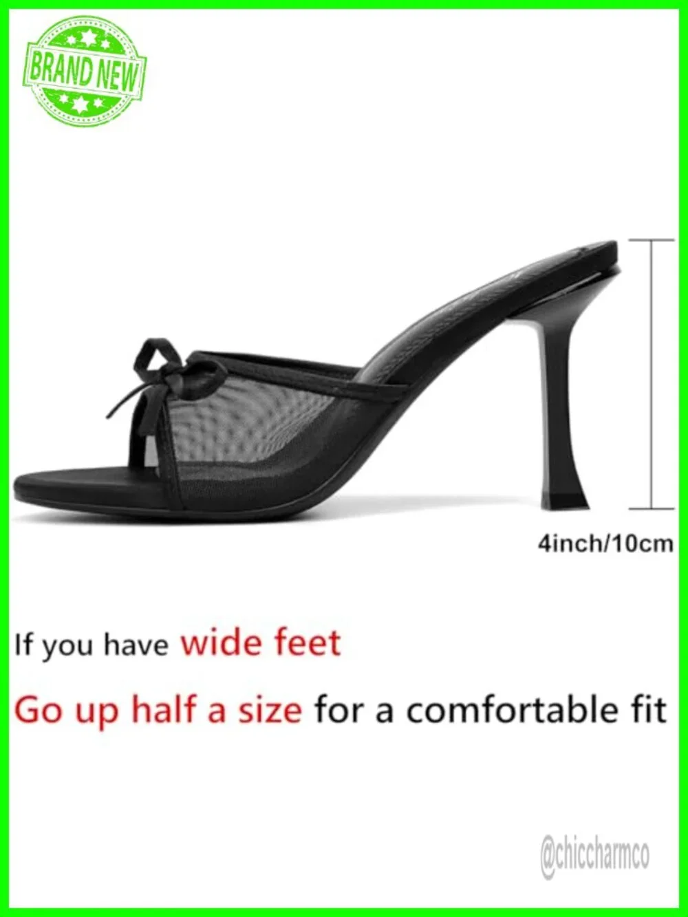Kitten Heels Round Toe Bow Vintage Mules Slip on Stiletto Backless Sandals